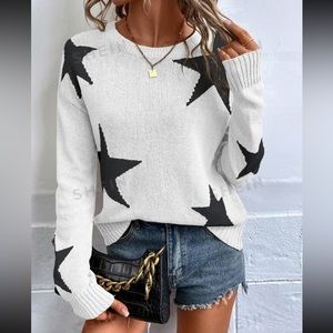 SHEIN Star Sweater